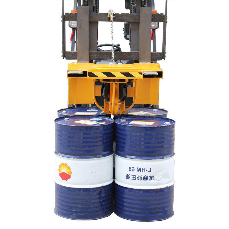 现货供应YL4叉车用搬运夹油桶吊具四油桶夹钳铁桶塑料桶勾爪鹰嘴
