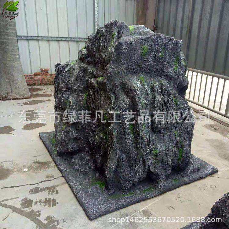 厂家供应玻璃钢树脂假山石舞台道具景观石水池园林石头可