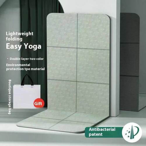 Foldable yoga mat portable thick anti slip fitness home floo