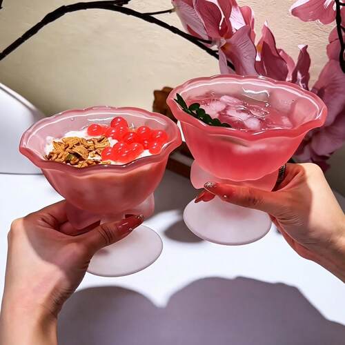 高颜值蝴蝶结高脚杯子微醺红酒杯香槟甜酒鸡尾酒杯创意咖啡玻璃杯