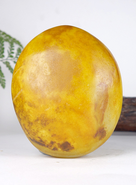 时来运转保真新疆和田玉白玉籽料独籽黄沁原石原料手把件273.60g