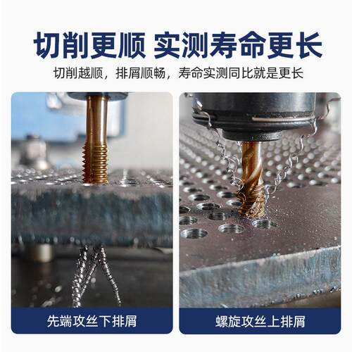 蓝LSsz胜工业级镀钴用丝锥螺丝攻先端直槽不锈钢攻专用攻丝旋钻机