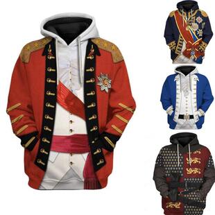 3D Historical Figure Printed Hoodie 3D历史人物印花连帽卫衣