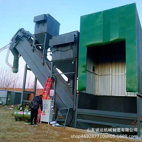 河北廊坊铁路集装箱建材石膏粉卸车机固定式集装箱拆箱卸灰机