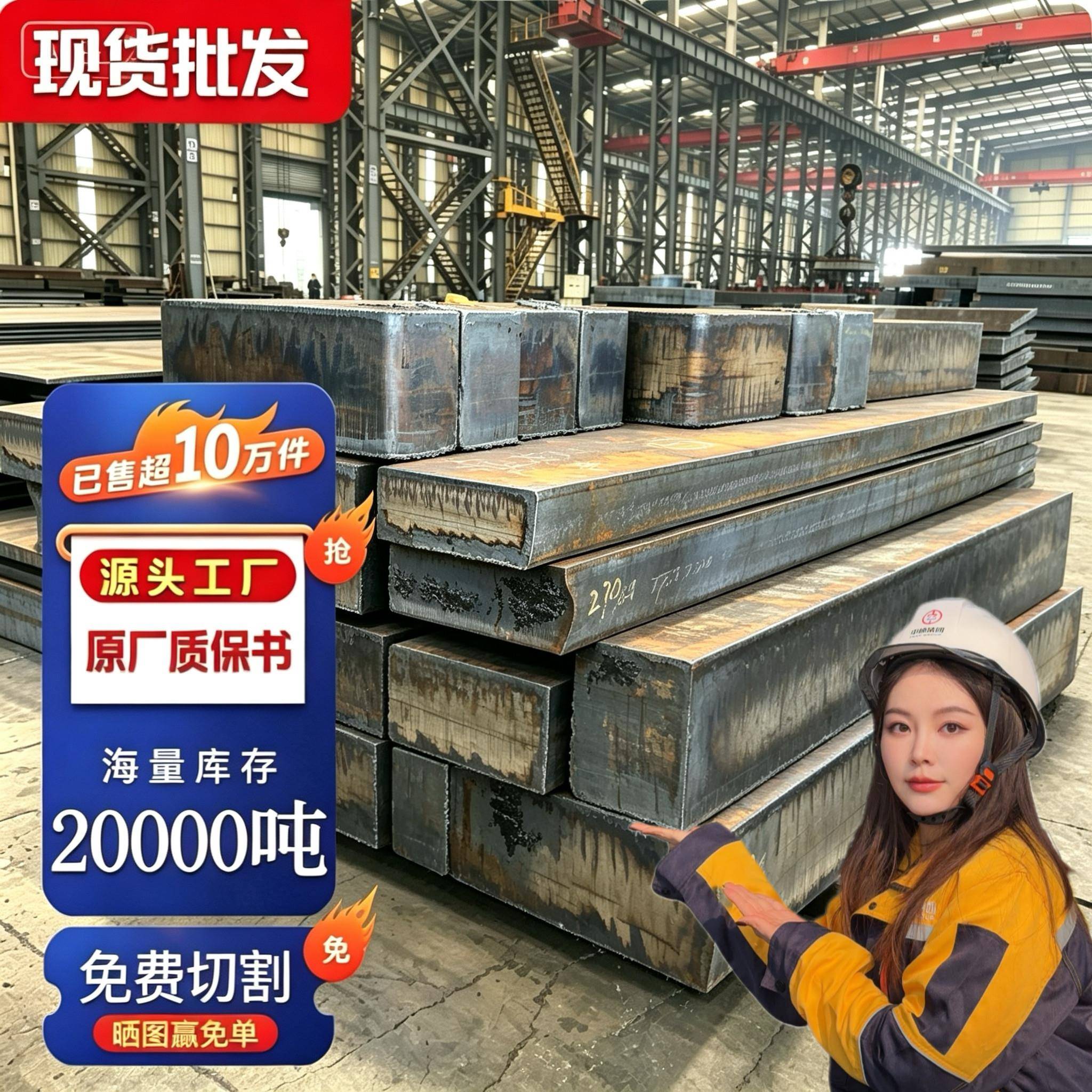 Q355钢板Q355ND中厚板/Q355NE低温特厚钢板切割加工A3钢板定制45# - 实物图