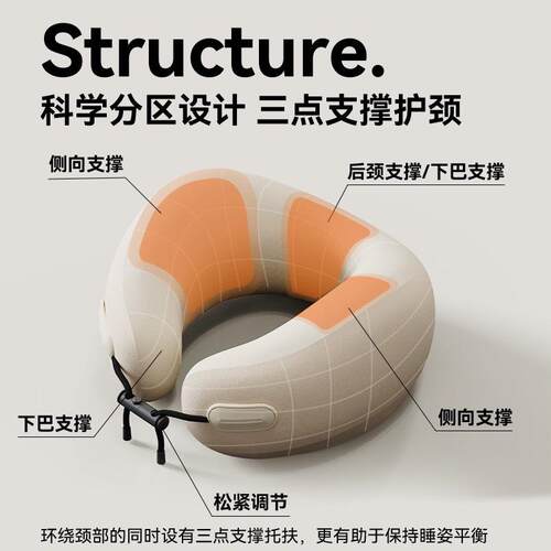 EVERYTHINK睡洞旅行颈枕脖子头枕飞机ES2睡觉u形枕护颈脖枕便携