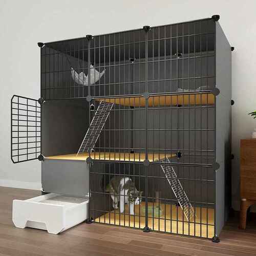 猫别墅猫笼笼子带厕所一体超大自由空间家用室内三层屋舍