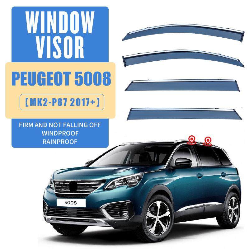 适用于标致5008车窗晴雨挡雨板雨眉PEUGEOT 5008 Window visor