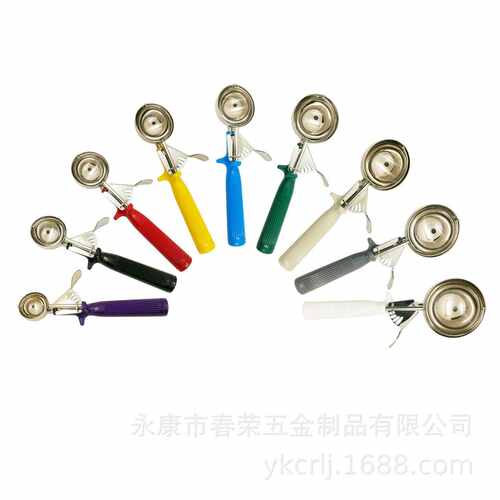 【生产】304不锈钢冰淇淋勺,塑料柄雪糕勺,冰淇淋挖球器,冰激凌勺