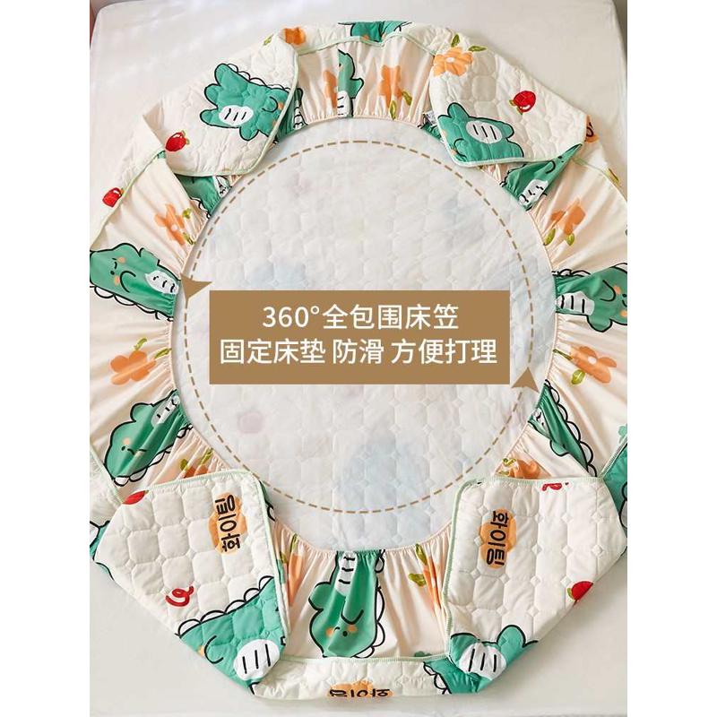 OF9D2024年新款防水隔尿夹棉床笠单件儿童席梦思床罩床垫套防尘保