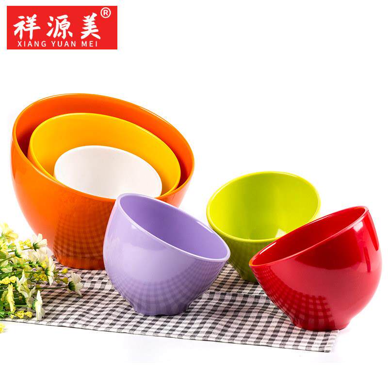 祥源美密胺火锅店专用餐具自助调料碗加厚塑料斜口酱料蘸料桶商用