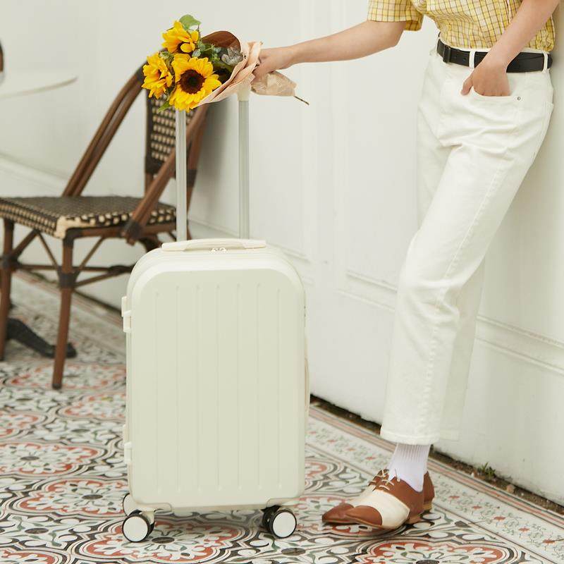 高档前开 行李箱女侧开多功能旅行箱拉杆箱盖学生 静男音密码箱小