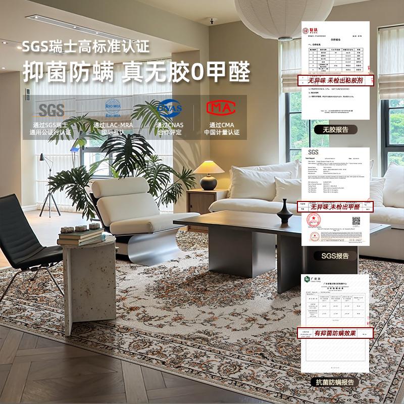 广东图斯1毯客厅波斯风柔丙纶法风卧超地室床式边毯无胶无醛无异