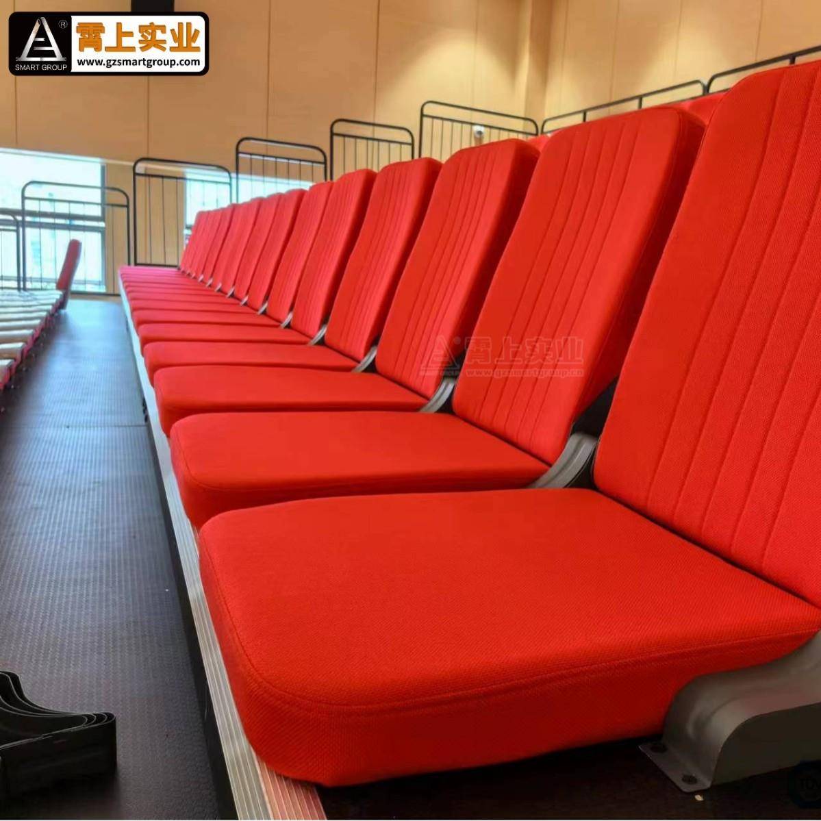 伸缩看台会议室电动伸缩座椅软包座椅电动伸缩看台