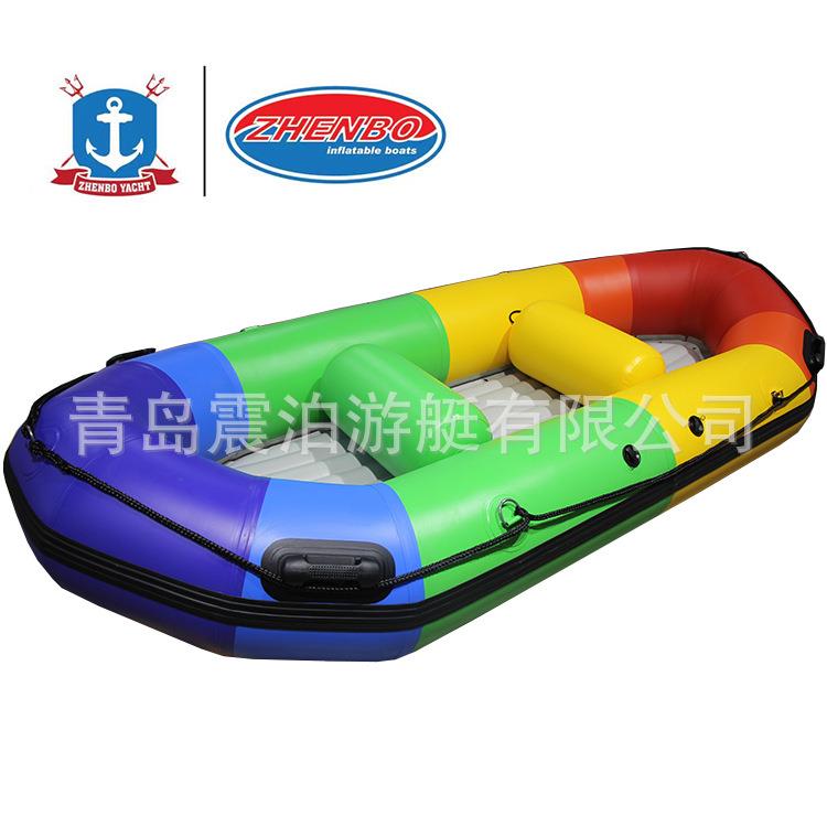 3.2米厂家漂流艇救援船皮划艇橡皮艇玻璃钢冲锋舟充气船冲锋艇
