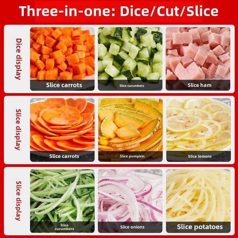 特睿思切菜机商用果蔬土豆切丁机切片切丝机小型多功能切丝机蔬菜