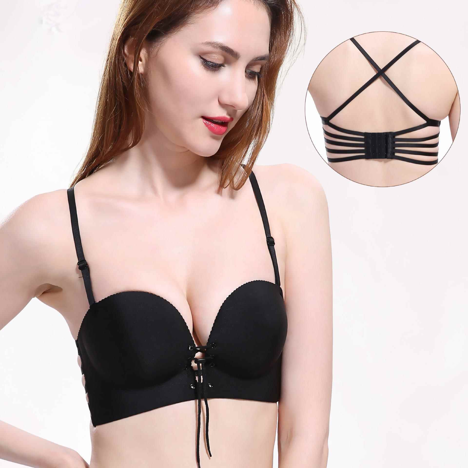 Pull invisible underwear womens detachable shoulder straps