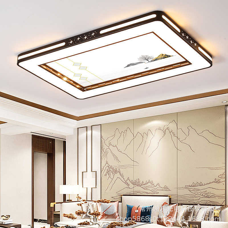 新中式LED吸顶灯 客厅灯长方形简约现代大气卧室餐厅书房套餐灯具,家装灯饰光源,智能吸顶灯,淘宝优惠券,粉丝福利购,淘宝优惠卷