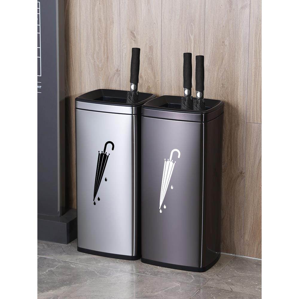 酒店大堂不锈钢雨伞桶商用立式方形门口轻奢置伞收纳架放雨伞筒