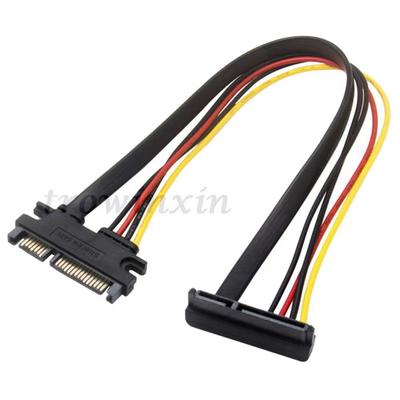 7+15pin SATA延长线 串口电源数据延长线公对母弯角硬盘光驱加长