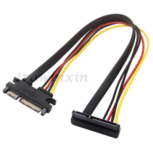 7+15pin SATA延长线 串口电源数据延长线公对母弯角硬盘光驱加长