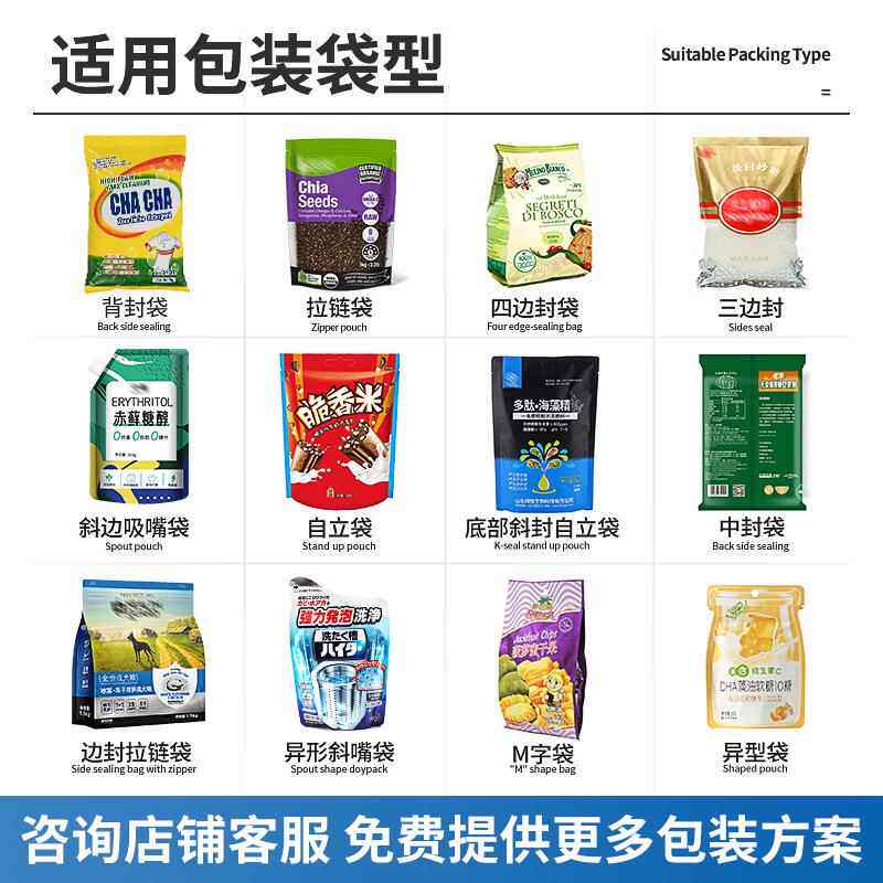 全自动给袋式包装机 预制袋颗粒分袋蜡装机小块固体ZC-200/2酒状