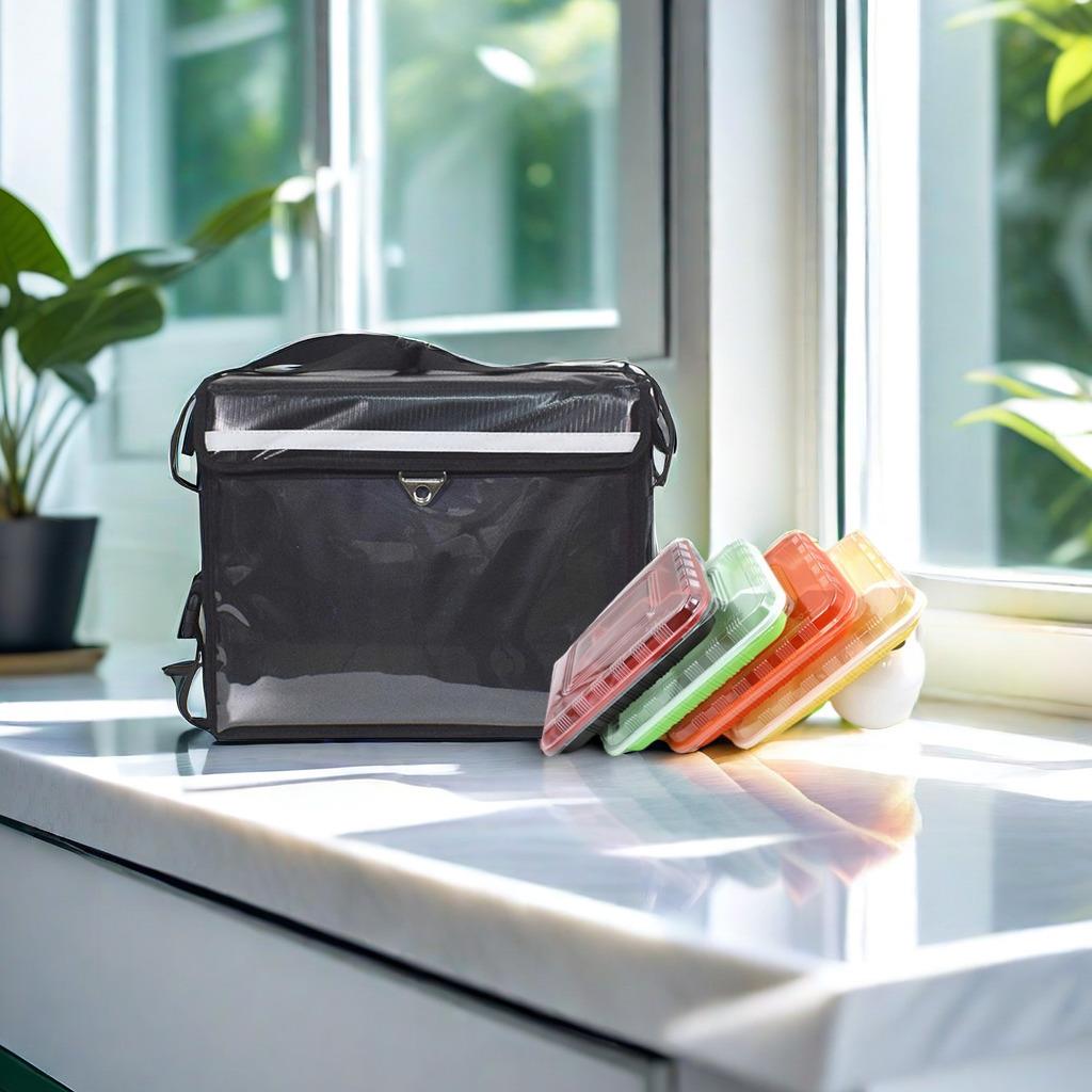 外卖盒新款大中小车载加双肩背送餐保温箱防水便当盒饭外卖包单肩