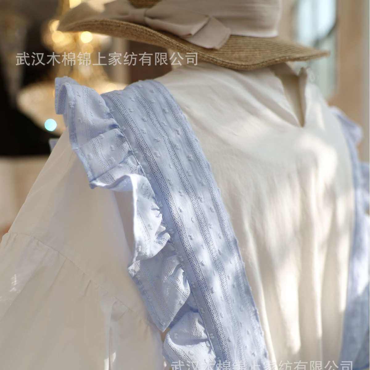 韩版家用围裙新款小清新厨房做饭透气背带围腰棉布罩衣工作服秋冬
