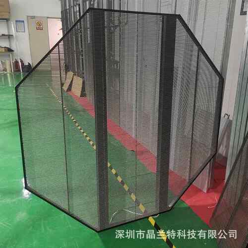 LED六边形圆形透明屏防水防风防尘室外透明高亮显示