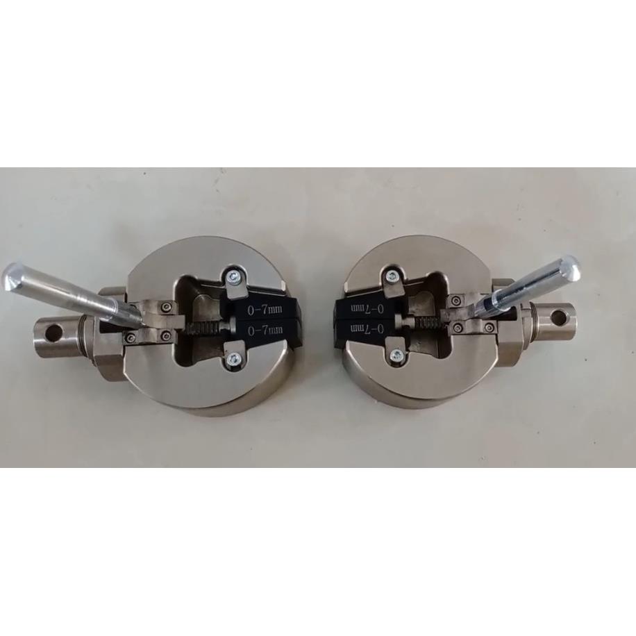 万能材料拉力机5T楔形拉伸夹具金属哑铃圆棒橡胶拉伸夹具V型治具