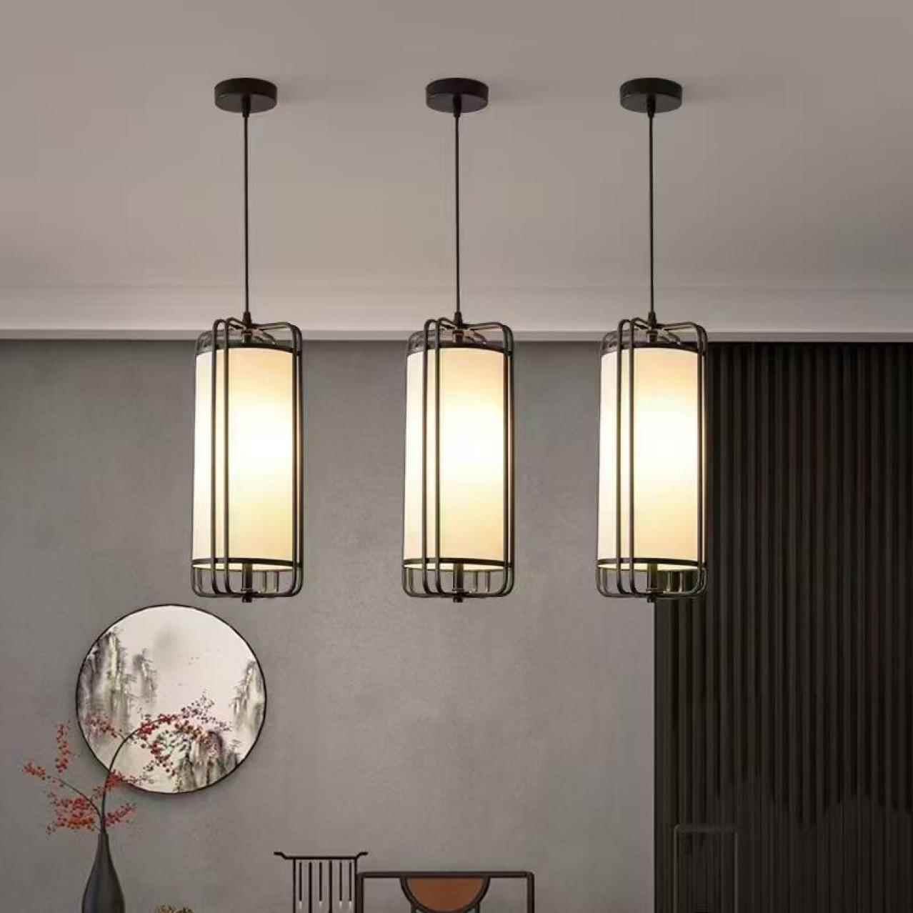 新中式小吊灯民宿卧关室床头走玄542廊创灯餐厅吧台中国风意小吊