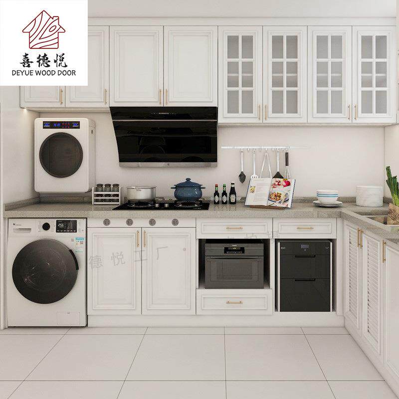 南京现代简约厨房家具L型转角石英石台面整体橱柜组装可上门测量