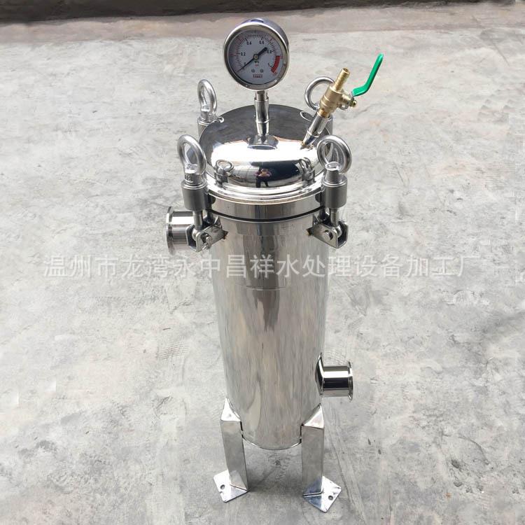 厂家直供加厚壳体卡箍式挂扣式吊环式平盖式不锈钢4号袋式过滤器