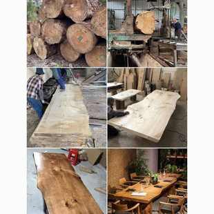 中古风原木一字墙上置物架墙面壁挂书架隔板货架层板展示架背景墙