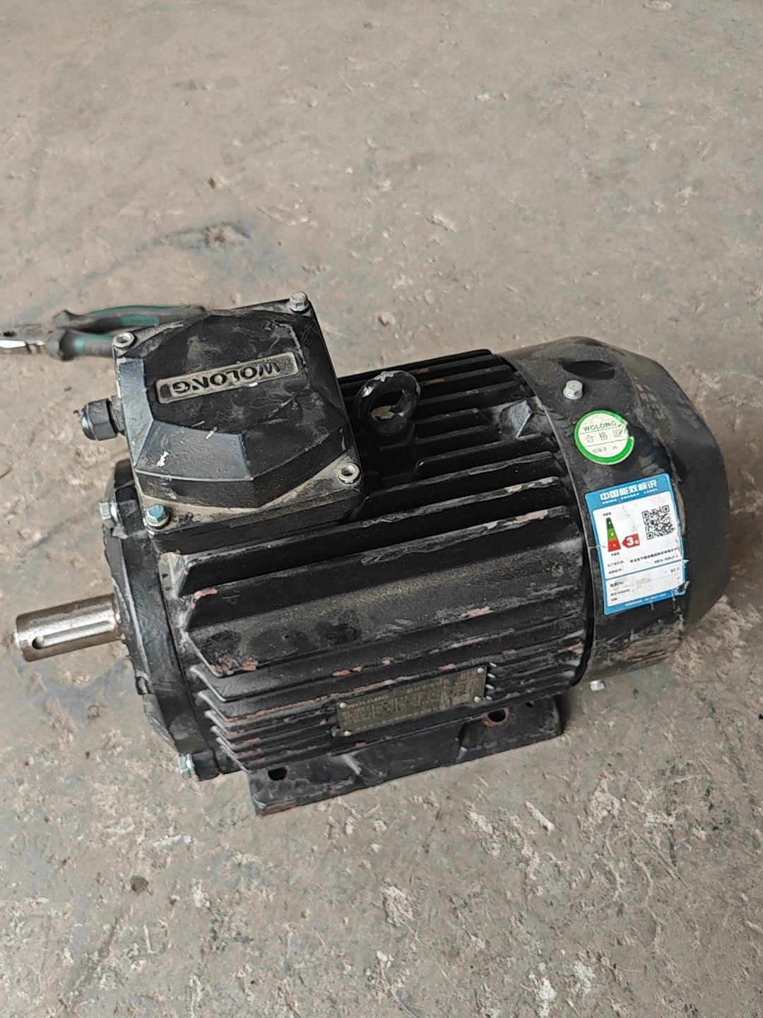 卧龙电机3千瓦三相异步电动机，型号WE3-100L2-4，4