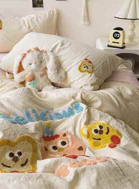 宿A类床上用品四件套棉被套床单205TBT新纯款床品被罩舍2三件套4