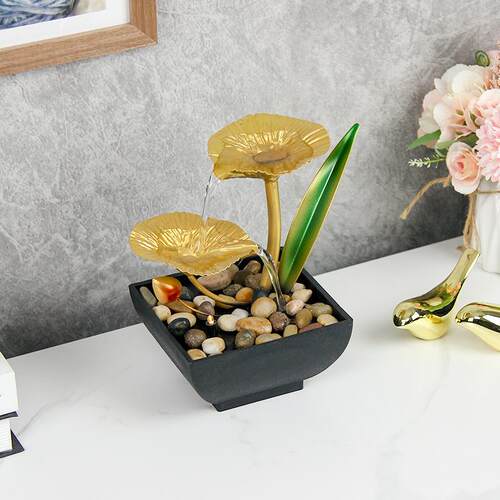 新款简约家居景观流水摆件招财循环流水摆件乔迁新居开业送礼装饰