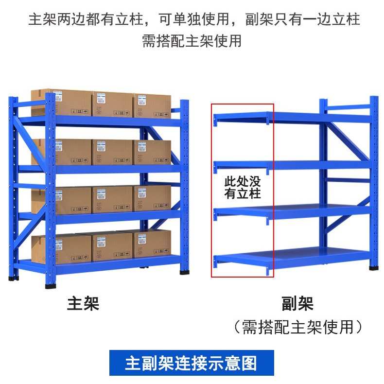 五层货架厨房商用货物重型仓储钢架仓库多层家用置物架铁的置物架