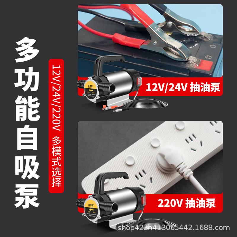 油水水两用泵SCK电动泵小型柴油正反转抽V水泵12V4V2202自吸泵油