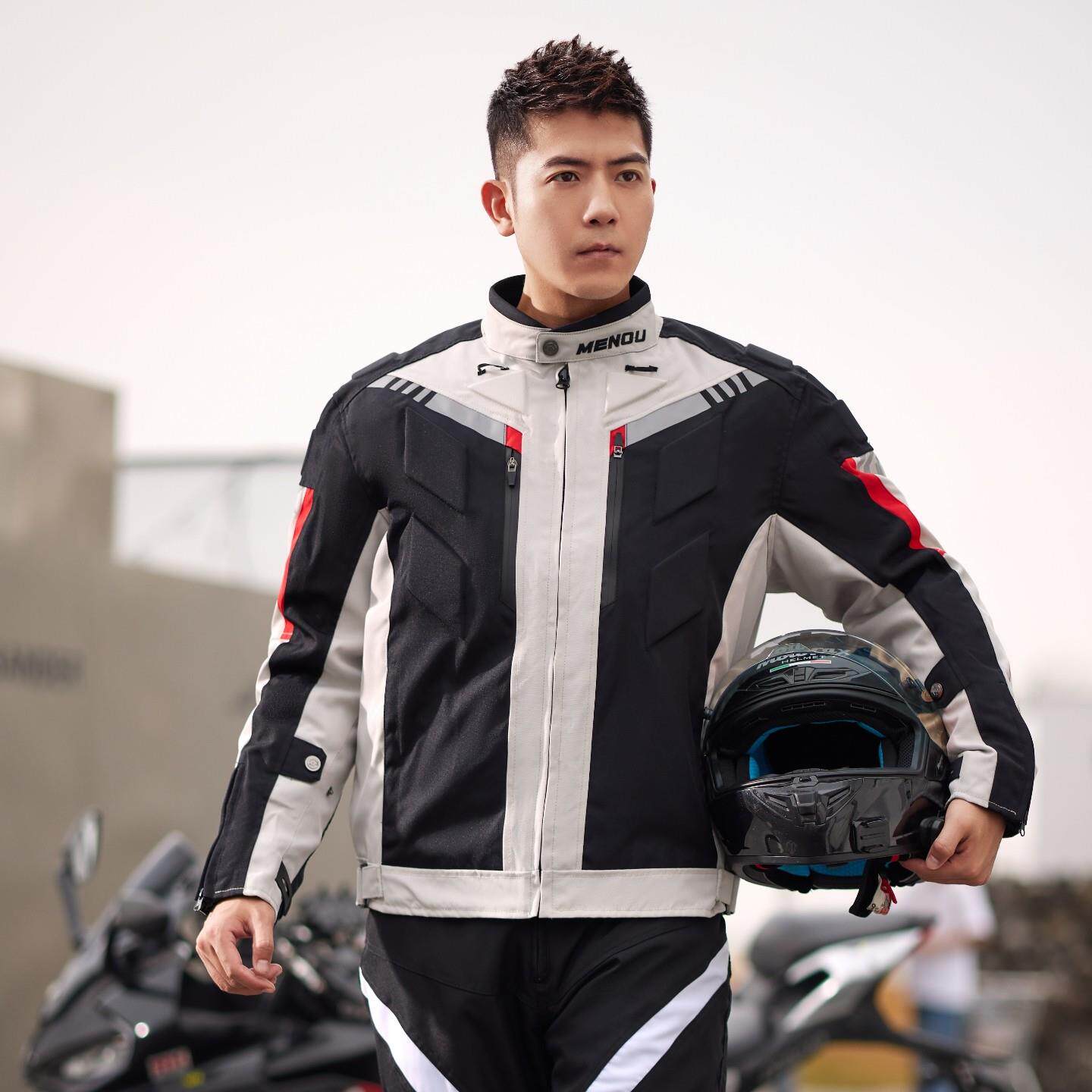 夏季机车骑行服套装男款重机车骑士赛车服女防雨水防摔四季通用