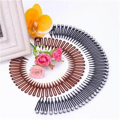 Fashion Elastic Flexible Comb Headband Luxury Rhinestone Hea