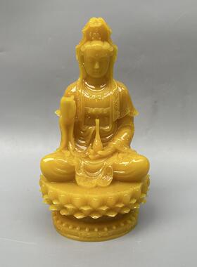 树脂南海坐莲观音菩萨佛像摆件供奉家用客厅工艺装饰品