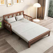 实木沙发床小户型折叠式 两用客厅阳台双人多功能推拉伸缩新款 沙发