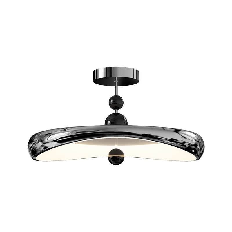 卧室灯中古侘寂风木纹吸顶灯创意奶油风护眼主卧书房间灯中山灯具