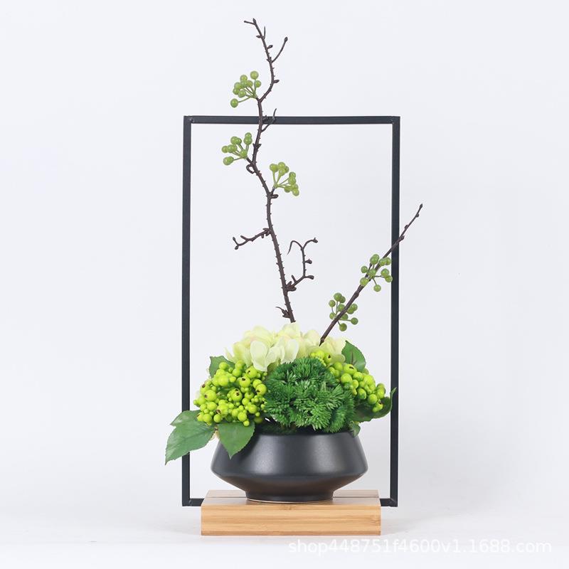 新仿中式售真花艺盆栽盆景绿植摆件楼处洽桌餐桌家居假花装谈210