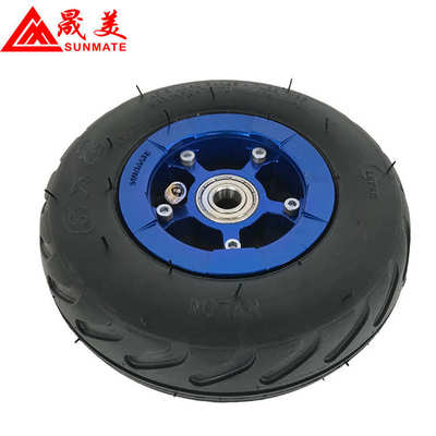 6x2电动滑板车充气轮胎快轮后轮改装件6寸内外胎充气轮轮毂轮辐