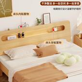 排骨床架用床架单人出租房双木人床一米五实木床成人床家卧NHV室