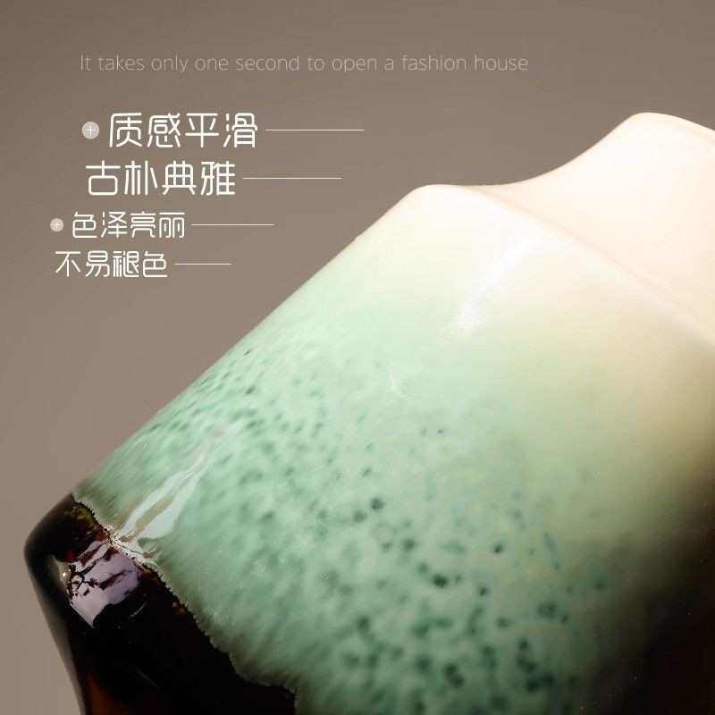 家居装饰插花简约时尚创意摆件器干花现代花瓶陶瓷花客厅景德镇