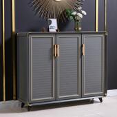 全铝合金鞋 柜家储防用门大容量室外F灰阳台收纳物柜水口整装