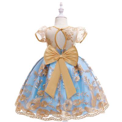toddler girls floral embroidery sweater dress contrast mesh